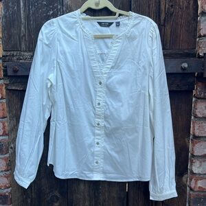 Nicole by Nicole Miller Cream Button-Down Shirt